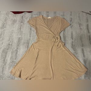 Women’s nude/tan Wrap-Around Tie side dress